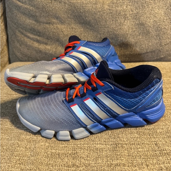 Adidas Adipure Crazy Quick tech fit Men's Blue and Orange Athletic Shoes Size 9 - Picture 2 of 8